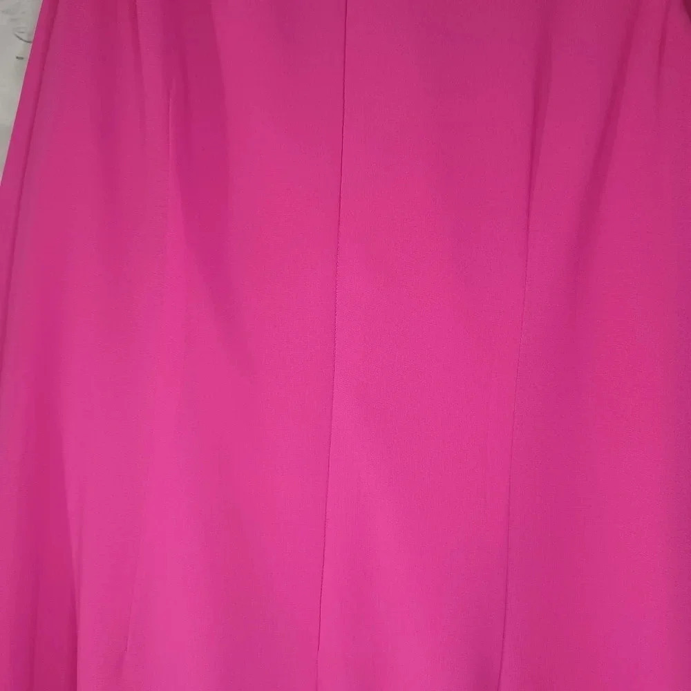 Vince Camuto Hot Pink layered drape chiffon boho flowy Flounce dress size 8 - Picture 14 of 15